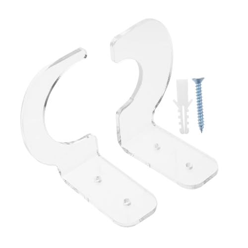 balacoo Bat Holder Display Rack 2 Pack Acrylic Baseball Bat Holder for Wall Mount Organized Storage of Softball Tennis Bats