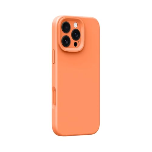 Coque iPhone 14 Pro orange magnétique pour protéger et charger sans fil sans retirer