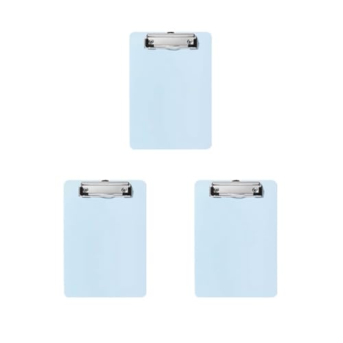 Porte-bloc A5 avec pince 4 cm lot de 3 en plastique durable