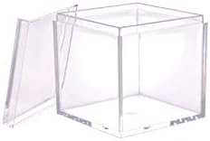 Clear Acrylic Small Plastic Square Cube Candy Party Treat Gift Box Boxes Containers with Lids 2X2X2 Inches (12)