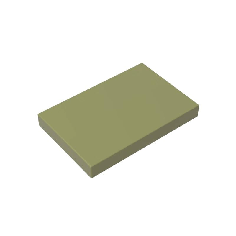 XYEIUGO GDS-1039 26603 Foundation Plate Tile 2x3, Olive Green, 50 PCS