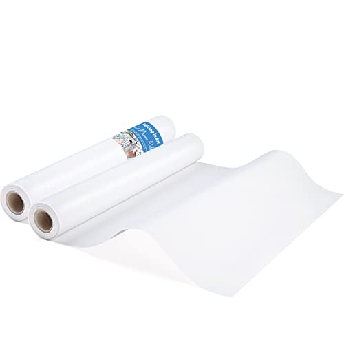 Weiße Kunst- und Bastelpapierrollen, 40,6 x 101,6 cm, Geschenkpapier, Kraft-Staffelei-Papierrolle, ideal für Geschenkverpackungen, Pinnwand und Kunstprojekte für Kinder Cover