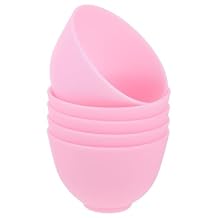 Beavorty Facial Mask Mixing Bowl Set 4 Inch Silicone Diy Skin Care Bowls for Home Spa Salon Beauty Tools 5 Pack Portable Lightweight