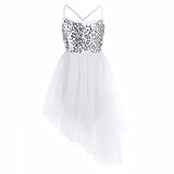 MSemis Girls' Sequins Camisole Ballet Dancing Dress Tutu Skirted Leotard Ballerina Dance Wear Costumes