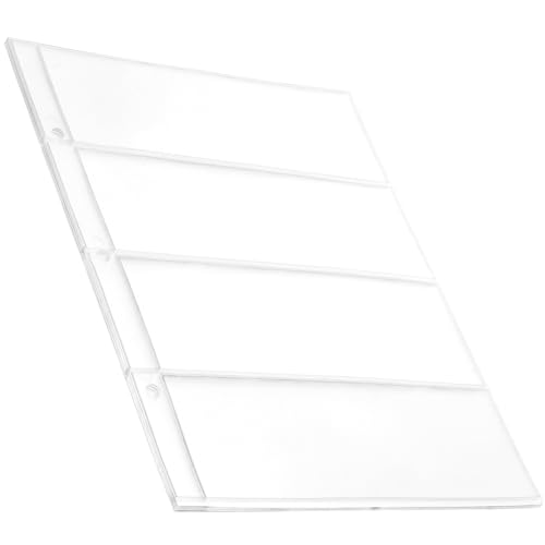 Alipis 10pcs Currency Sleeves for Binder Money Collection Pages Protective Inserts with Rows for Organizing Cash and Currency Collection Books