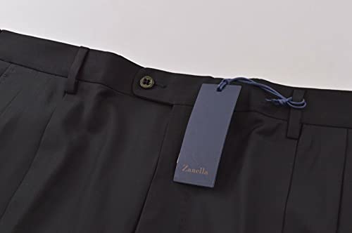 Zanella Platinum Bennett Tasmanian Super 150's Wool Men Trousers - Pleated Front Dress Pants3