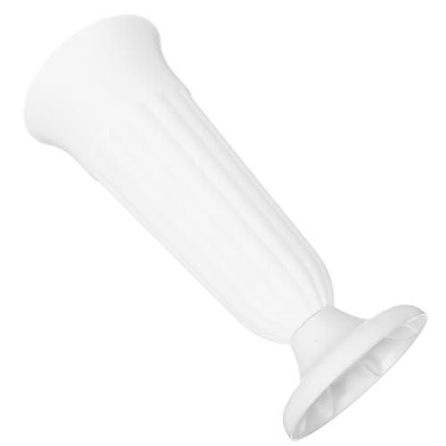 DOITOOL Vase Funéraire en Polypropylène Blanc Socle Vase Décoratif pour Cimetière et Tombe Porte-Fleurs Commémoratif Résistant au Vent pour Fleurs Artificielles et Séchées
