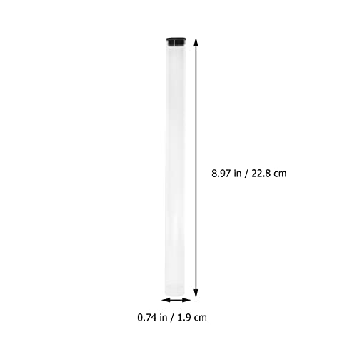 Zerodeko 18Pcs Acrylic Incense Canister Food Storage Tubes Clear Incense Stick Holder Storage Tube Line Incense Canister Sticks Incense Burner Box Box #TOP6