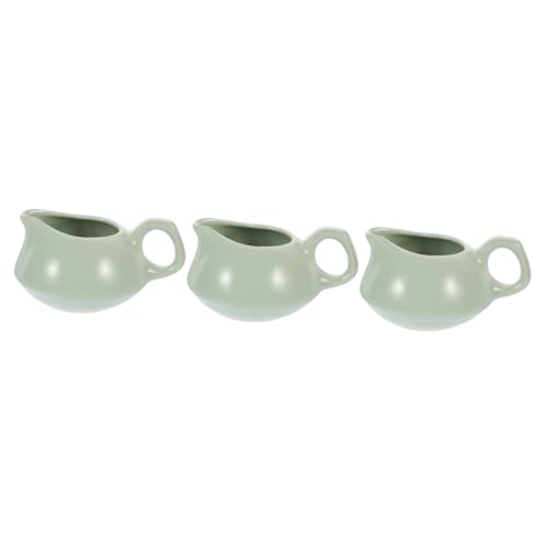 SOESFOUFU 3pcs Milk Pitcher Ceramic Sauce Pitcher Lid Gravy Boat Condiment Bowl Soy Sauce Bowl