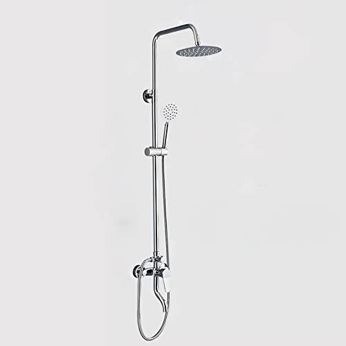 Ensemble douche mural chrome anti-calcaire pour baignoire et cabine