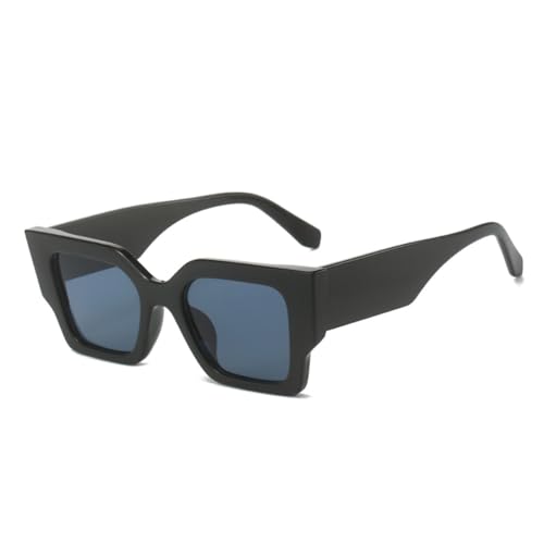 Lunettes de soleil roses rectangulaires UV400 pour femmes et hommes de taille unique