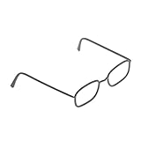 1/6 Scale Action Figure Components Glasses 2.3x2.3cm - Black