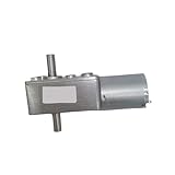 Contactores de motor Motor de CC JGY370 de 12 V, motorreductor de tornillo sin fin, reductor de alto par de 24 voltios, motor eléctrico de doble eje, 6 V, autoblocante BringSmart(30rpm,12V)