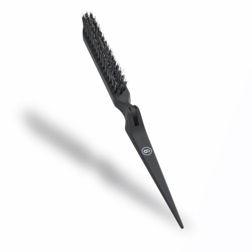 Olivia Garden Expert Style Up Teasing Hair Brush, Boar Bristle, Matt Black