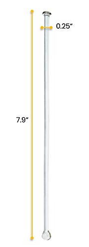 Eisco CH0755A 10Pk Glass Stirring Rods, 7.9 Inch - Spade & Button Ends, 6Mm Diameter - Excellent For Laboratory Or Home Use thumb #4