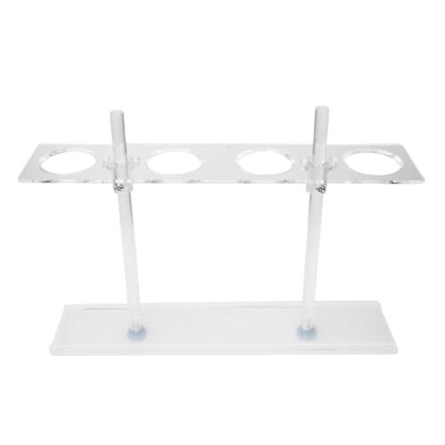 Soporte de embudo de 4 orificios regulable en metacrilato transparente para laboratorio