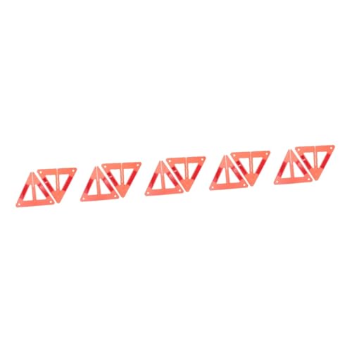 PRETYZOOM 5 Ensembles Kit Triangle de Signalisation Réfléchissant pour Voiture Panneau Davertissement de Sécurité Routière et Portable pour Maintenance et Assistance sur Route