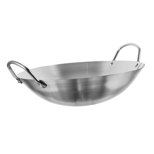 Wok de acero inoxidable para cocinar práctico 32 cm miniatura 1