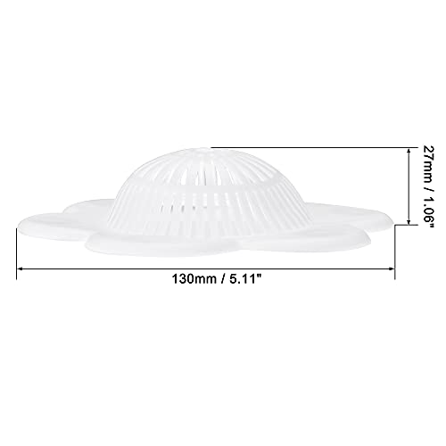 Colador de fregadero de silicona blanco 2 piezas miniatura 2