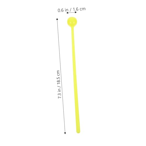 Baquetas para niños y niñas, color amarillo, fabricadas en plástico, tamaño 7.28 x 0.63 x 0.63 pulgadas miniatura 2