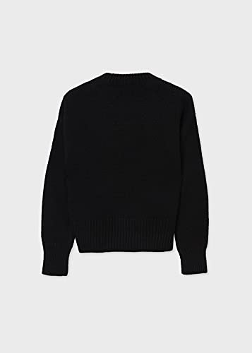 Mayoral Braided Sweater for Girls Black2