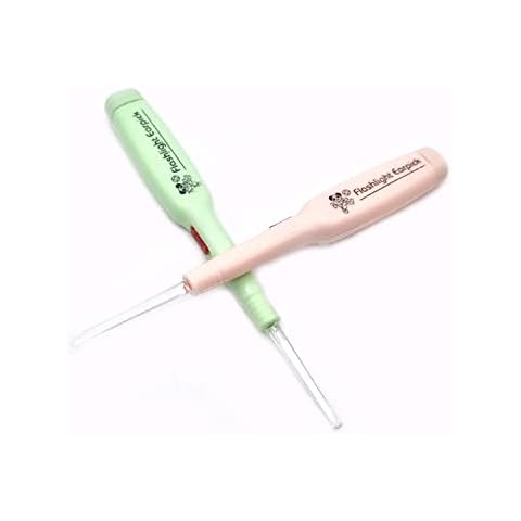 GARASANI 2 Pack LED Flash Curette Earpick Ear Wax Pick Remover Tool, Random Colors (Normal) Cover