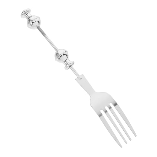 Ciieeo Beadable Stainless Steel Fork for DIY Versatile Tableware for Serving Fruit Meat and Desserts Elegant Design for Everyday Use and Special Occasions
