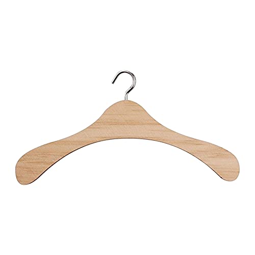 Jiakalamo 10 perchas pequeñas de madera para ropa de muñecas, perchas para ropa de bebé, perchas para mascotas para gatos...