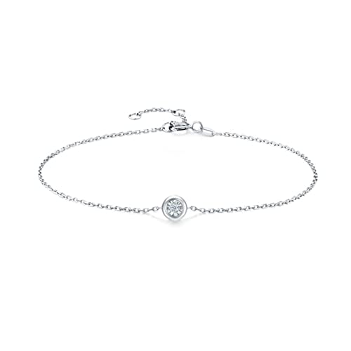 Bracelet en Or Blanc 18 carats et Diamant | Joaillerie Fine Femme 7,5"