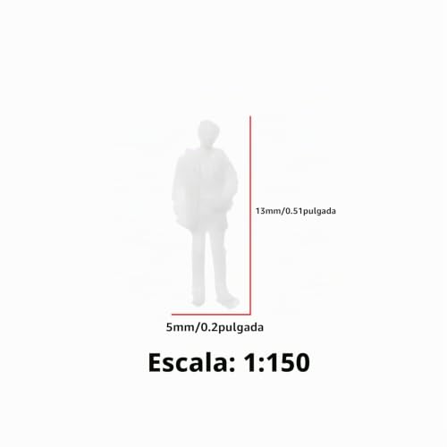 Miniatura 4 de Ototec 100 Piezas 1:150 Figuras De Personas Blancas Sin Pintar Exquisitos Modelos De Personajes En Miniatura Accesorios Decorativos Para Hacer Bricolaje Mini Casa De Muñecas