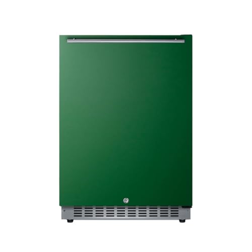 Summit 24' Built-In Refrigerator, 4.8 cu.ft., ADA Compliant, Undercounter, Green, Stainless Steel - AL54G