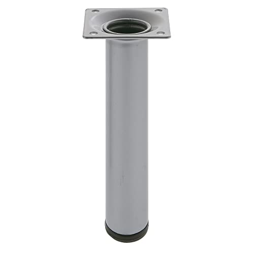 Amig, Round Furniture Leg, 30X400 cm, Steel, for Coffee Tables Bedside Tables, Chests of Drawers..., Anti-Scratch Cap