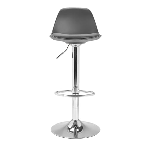 IDMarket - Lot de 2 tabourets de Bar Karl Design Gris