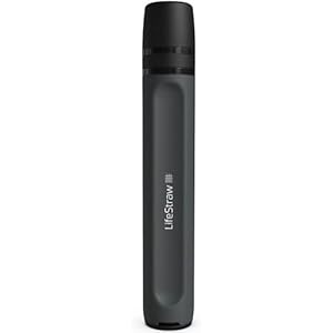 LifeStraw Peak Series – Personal Water Filter Straw for Backup Filtration, Emergency, Survival, and Ultralight Hydration, BPA-Free, Dark Mountain Gray