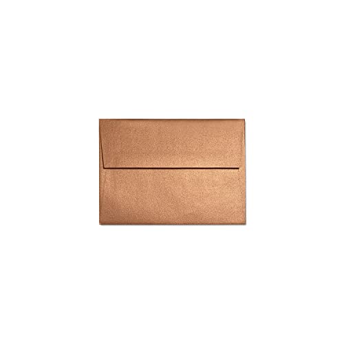 Enveloppes d'invitation A9 haut de gamme en papier cuivre métallisé épais 36,3 kg