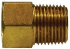 12052 Adapter, 5/8 in Female Inverted Flared x 1/2 in Male NPTF, Brass (2 Pack)