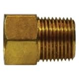 12052 Adapter, 5/8 in Female Inverted Flared x 1/2 in Male NPTF, Brass (2 Pack)