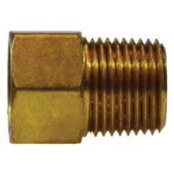 12052 Adapter, 5/8 in Female Inverted Flared x 1/2 in Male NPTF, Brass (2 Pack)