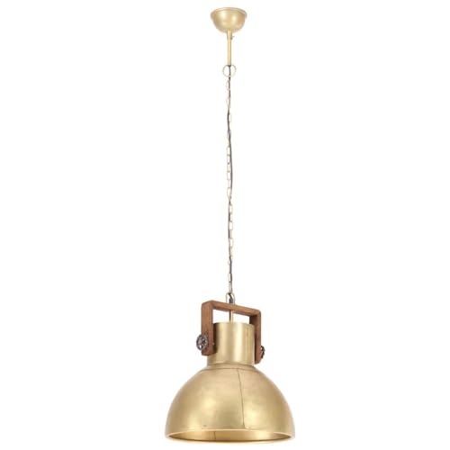 Suspension en laiton 40cm E27 au design industriel chic et élégant