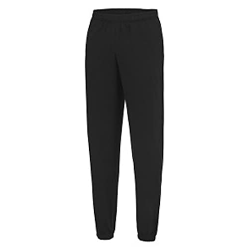 AWDis Herren College Cuffed Jogpants Sporthose, Schwarz (Tiefschwarz), 31-35