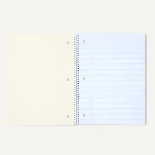 Image of Amazon Basics College-Ruled Spiral Notebooks, 70 Sheets, 10.5 inch x 8 inch, Perforated Pages, Assorted Pastel Solid Colors, 5-Pack