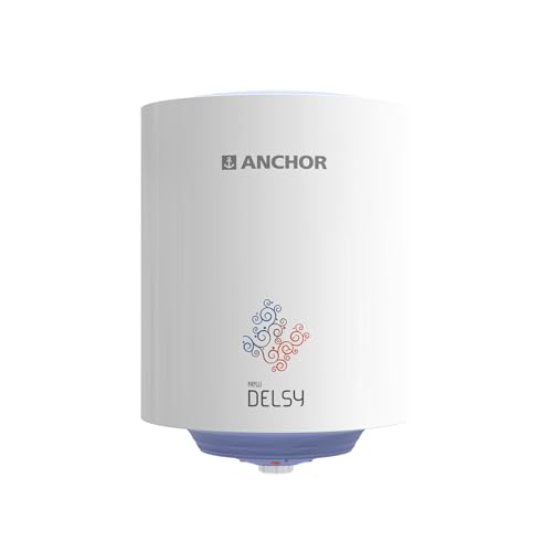 Image of Anchor by Panasonic New Delsy Geyser 15 litre, 5 Star Rated Storage Water Heater with Copper Heating Element, Powerful 2000W Heating Element (White, 2 Yrs Warranty, Free Installation)
