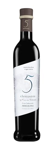 Finca La Pontezuela - 5 Elementos | Aceite de Oliva Virgen Extra Gran Selección Variedad Arbequina - Botella de vidrio 500 ml.