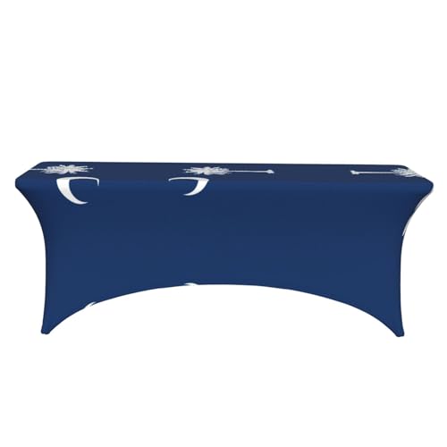 Nappe extensible drapeau Caroline du Sud lavable pour protéger et décorer une table 1,8m