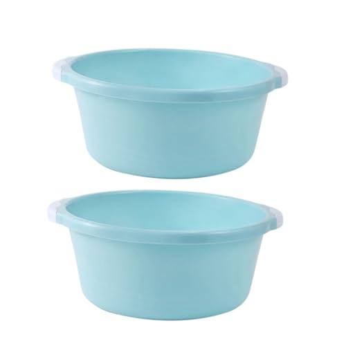 Anneome 2 Pièces Bassin de Lavage Plastique Dérapant Moyenne Bleu Ciel Bassin Multifonction pour Salle de Bain et Cuisine Usage Domestique et Écologique