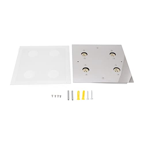 Xyntor GU10 Ceiling Lamp | Modern Flush Mount for Bedroom/Living Room | Stainless Steel & Acrylic Design | Easy Install Metal Shell, 26cm Square (Bulb Not Included)