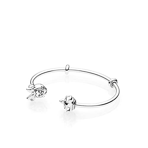 Bracelets pour femmes 925 jonc ouvert perles breloques bijou tendance