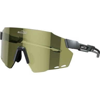MagicShine Windbreaker Classic Lunettes de soleil avec monture dorée et verres protecteurs