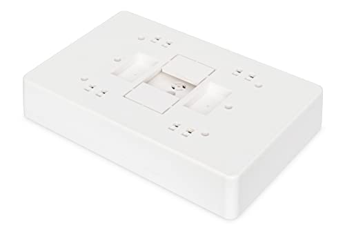 DIGITUS Mikro Glasfaser Box, 12x Fasern, Splice Kassette inkl. Spleißhalter für Crimpspleißs.