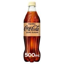 Coke Zero No Sugar, 24 x 500ml Bottles (24 x 500ml Bottles, Vanilla)